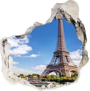 Fototapeta díra na zeď 3D Eiffelova věž Paříž nd-p-59254074