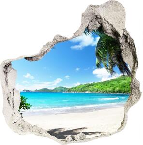 Nálepka fototapeta 3D výhled Seychely pláž nd-p-61515092