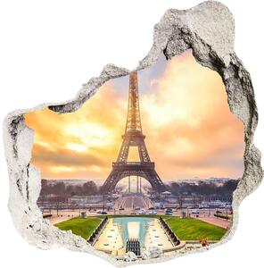 Fototapeta díra na zeď 3D Eiffelova věž Paříž nd-p-61738045