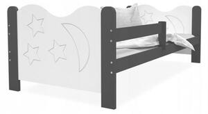 Dětská postel MIKOLAJ Color bez šuplíku 160x80 cm ŠEDÁ-BÍLÁ