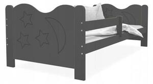 Dětská postel MIKOLAJ Color bez šuplíku 160x80 cm ŠEDÁ-ŠEDÁ