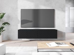 HezkýNábytek.cz TV skříňka Dlana 140 MDF (černý grafit + rybí kost černá). 1106203
