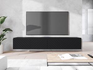 HezkýNábytek.cz TV skříňka Dlana 180 MDF (černý grafit + rybí kost černá). 1106207