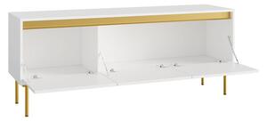 TV skříňka Gelean 3D (černá + zlatá)