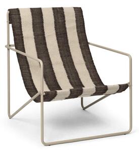 Křeslo Desert Lounge "Cashmere / Off-white / Chocolate" ferm LIVING