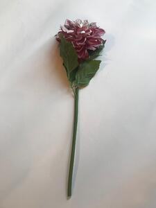 Animadecor Umělá květina - Jiřina bordó zasněžená