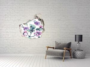 Nálepka 3D díra na zeď Květy ostružiny nd-p-68160216