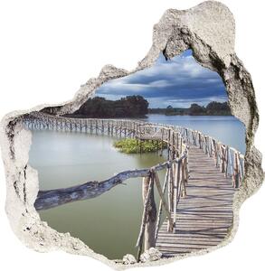 Nálepka fototapeta 3D výhled Dřevěný most nd-p-68963290