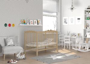 BabyBeds Dětská postýlka ADÉLA 120x60 borovice včetně matrace Úložný prostor: Ne, bez úložného prostoru