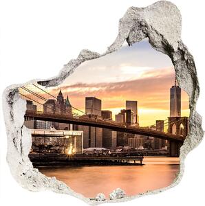 Fototapeta díra na zeď 3D Brooklynský most nd-p-69026847
