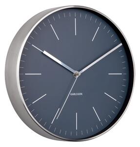 KARLSSON Nástěnné hodiny Minimal modrá ∅ 27,5 × 5 cm