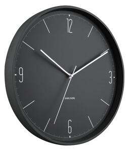KARLSSON Nástěnné hodiny Numbers & Lines černá ∅ 40 × 4,5 cm