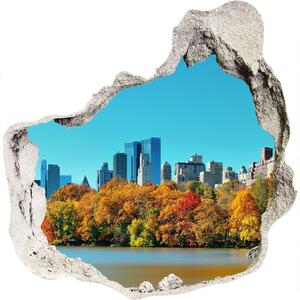 Fototapeta díra na zeď 3D New York podzim nd-p-70676089