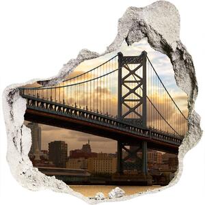 Fototapeta díra na zeď 3D Most Filadelfie nd-p-73417440
