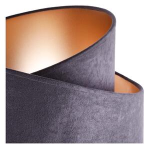 Závěsné svítidlo MEDIOLAN, 1x šedé/zlaté textilní stínítko