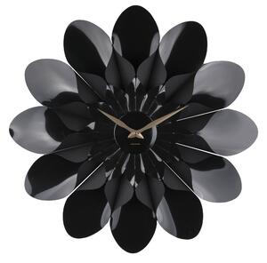KARLSSON Nástěnné hodiny Flower černá ∅ 60 cm × 5 cm