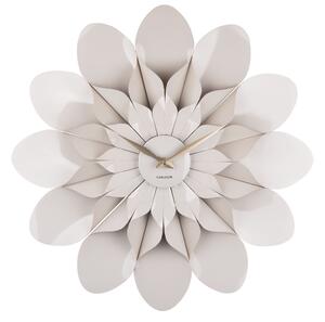KARLSSON Nástěnné hodiny Flower šedá ∅ 60 cm × 5 cm