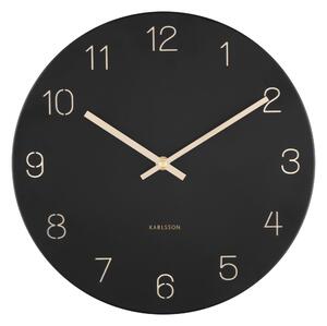 KARLSSON Nástěnné hodiny Charm černá ∅ 30 × 3,5 cm