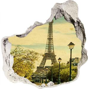 Fototapeta díra na zeď 3D Eiffelova věž Paříž nd-p-75231588