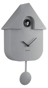 KARLSSON Nástěnné hodiny Modern Cuckoo šedá 40 × 9 × 23 cm