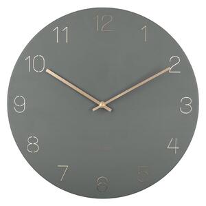 KARLSSON Nástěnné hodiny Charm tmavě zelená ∅ 40 × 3,5 cm