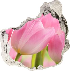 Samolepící díra nálepka Růžové tulipány nd-p-76775867