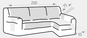 Potah na rohovou sedačku Moorea hnědý - pravý hnědá 40x50 cm