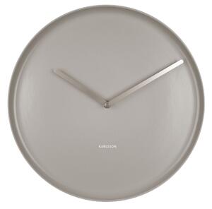 KARLSSON Nástěnné hodiny Plate světle šedá ∅ 35 × 4 cm