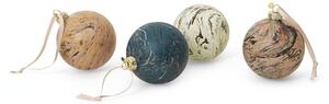 Skleněné vánoční ozdoby Marble M "Mixed - 4 ks" ferm LIVING