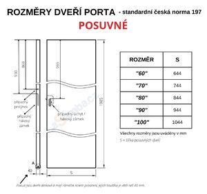 Posuvné interiérové dveře PORTA LEVEL B.2