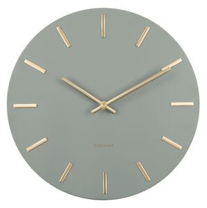 KARLSSON Nástěnné hodiny Charm Steel tmavě zelená ∅ 30 × 3,5 cm