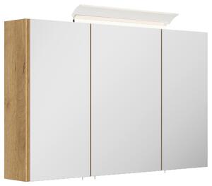 ZRCADLOVÁ SKŘÍŇKA, barvy dubu, 100/62/17 cm MID.YOU - Koupelnové série, Online Only