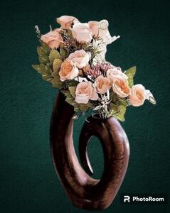 Váza keramická - wood, v.20cm