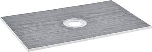 Sada sprchového koutu, 1524 x 965 mm, sprchová vanička se středovým odtokem 160 mm, lehká sprchová instalace z EPS s 2 vodotěsnými utěrkami, sprchová vanička se sklonem vhodná do koupelny
