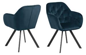 ACTONA Židle s opěrkou Lola modrá 81.5 × 57.5 × 61.5 cm