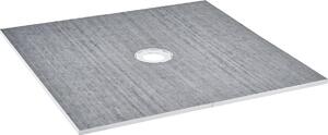 Sada sprchového prahu, 1828 x 1828 mm Sada sprchové vaničky s centrálním odtokem 160 mm, lehké instalační sady sprchy EPS se 2 vodotěsnými utěrkami, sprchové vaničky se sklonem vhodné do koupelny