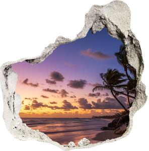 Nálepka fototapeta 3D výhled Západ slunce na pláži nd-p-82653610