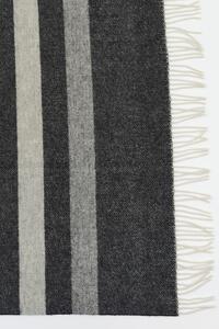 Luxusní vlněná deka Stripe šedá 140x200 cm