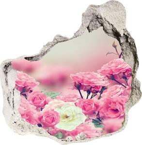Samolepící díra na stěnu Květiny divoké růže nd-p-84071229