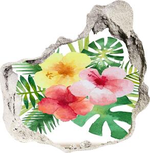 Samolepící díra nálepka Hawajské květiny nd-p-85139888