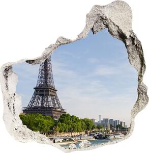 Fototapeta díra na zeď 3D Eiffelova věž Paříž nd-p-85055031