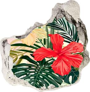 3D díra na zeď Hawajské květiny nd-p-85640052