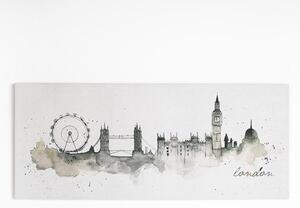 Bezrámový obraz - tisk na plátně - 42-239, London Watercolour , Wall Art, Graham Brown