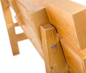 Masivní dřevěná zahradní lavice TEA 04 o síle 38 mm
