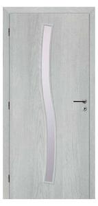 Solodoor Interiérové dveře Etta 1, 70 L, 750 × 1985 mm, fólie, levé, Earl Grey, prosklené