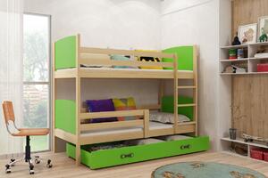 Dětská patrová postel Tami 2 BMS 80 x 190 Barva: Borovice / fialová