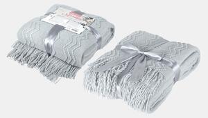 Pletená deka Marilyn Grey šedá 170 cm