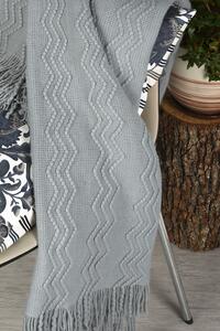 Pletená deka Marilyn Grey šedá 170 cm