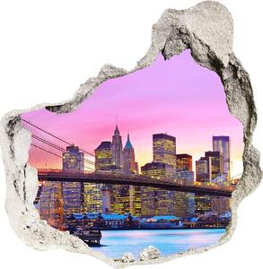 Fototapeta díra na zeď 3D Manhattan New York nd-p-88002483
