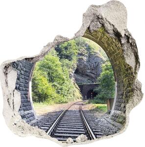 Fototapeta díra na zeď 3D Železniční tunel nd-p-89174539